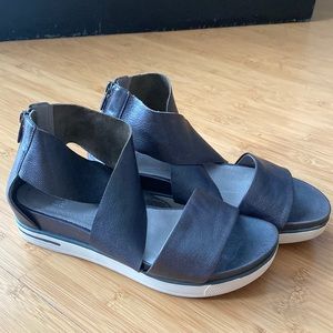 Eileen Fisher Sport Tumbled Leather Sneaker Sandal